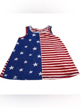 🎆🎇3for$9 girls Cat and Jack red white and blue tank top- size 4T